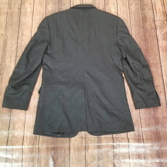 Jos. A. Bank Mens Blazer Charcoal Size 42L 3 Button Front Wool Cashmere Blend - Picture 9 of 15
